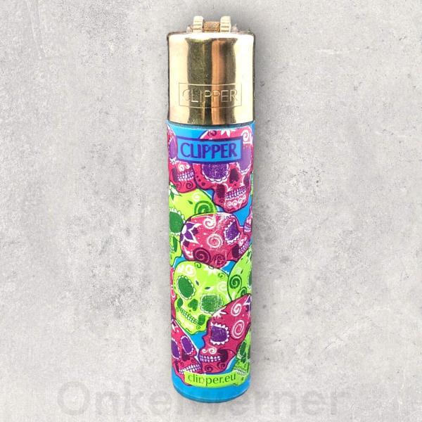 Muerta Skull Pattern Clipper Feuerzeug